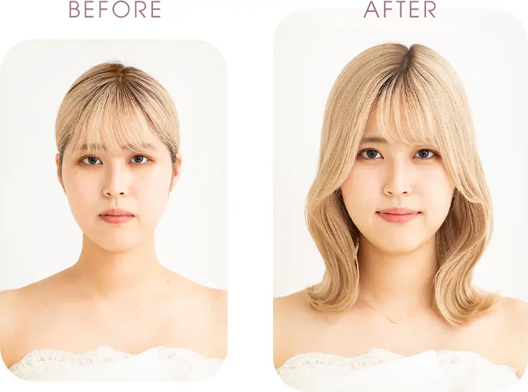 面長さん向けヘアスタイル