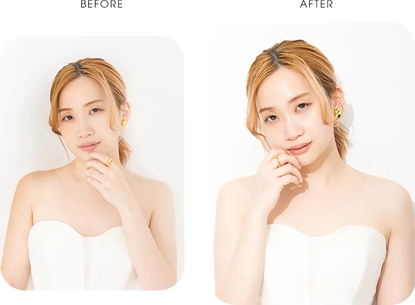 ツヤだしライティングで若々しく